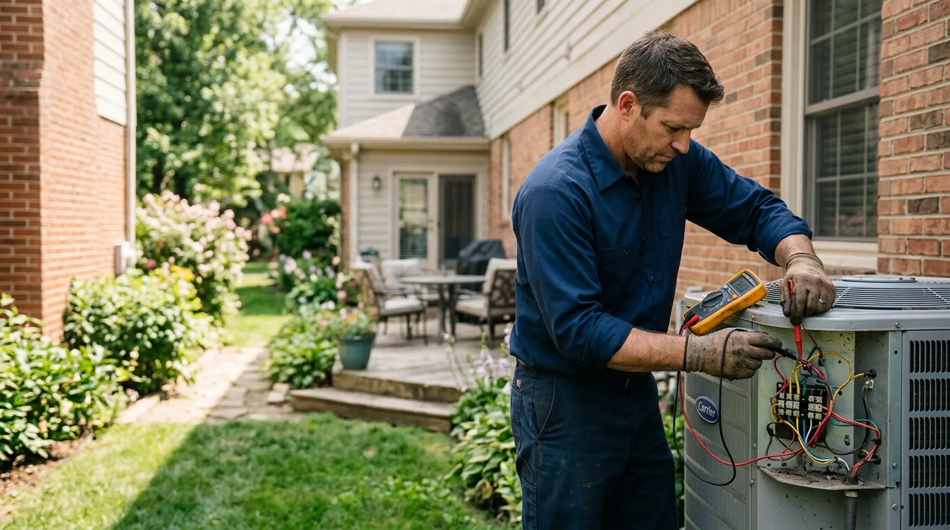 HVAC technician working near Bromide, OK